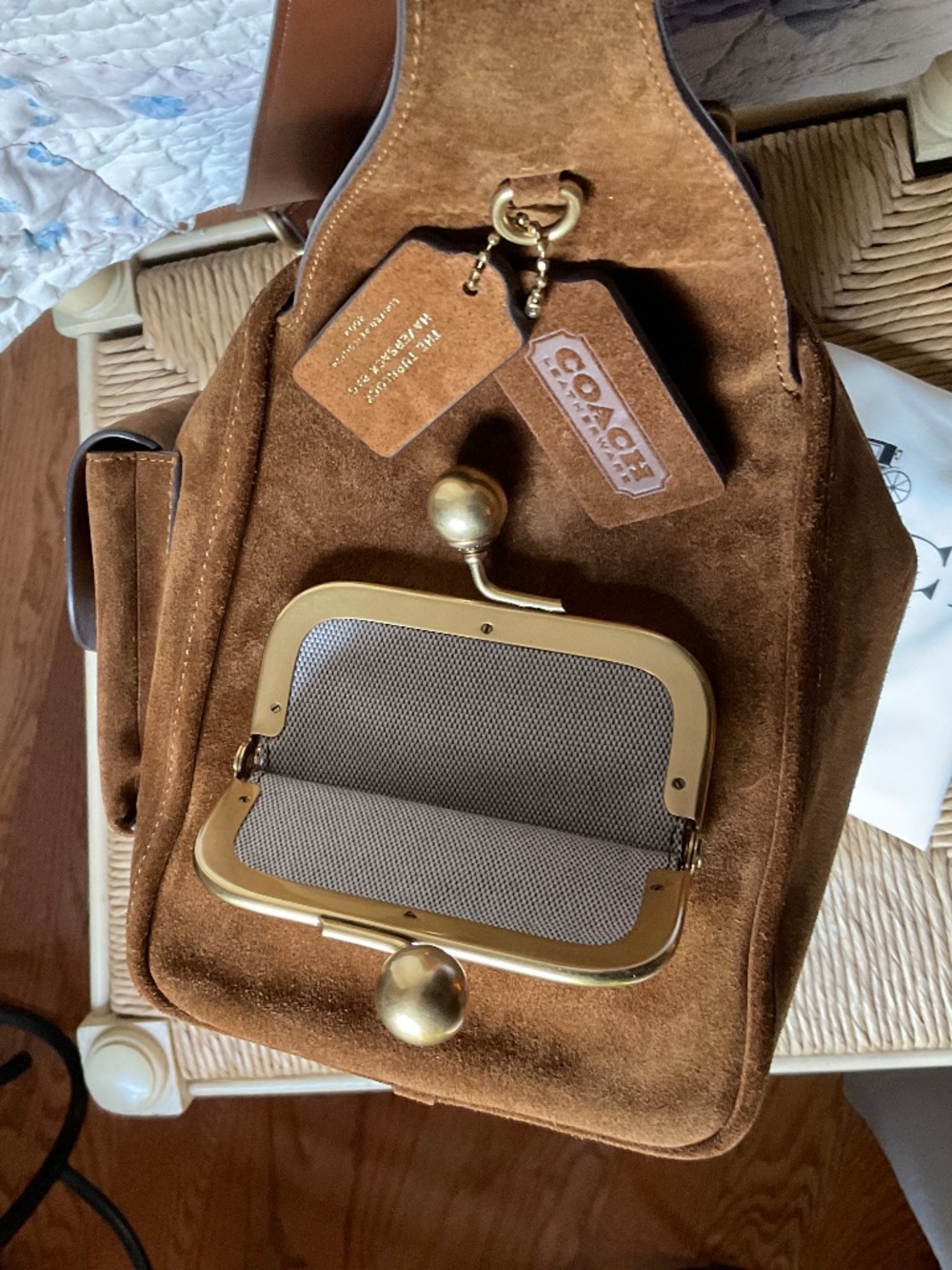 Coach Haversack Large in Suede - Picture 5 of 10